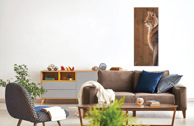 Lynx sur bois