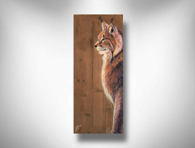 Lynx sur bois