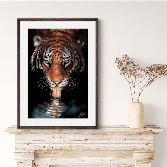 Tirage d’art Tigre La source 