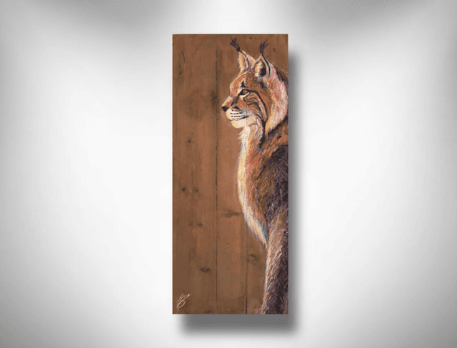 Lynx sur bois